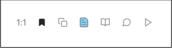 Blue note icon indicating saved notes